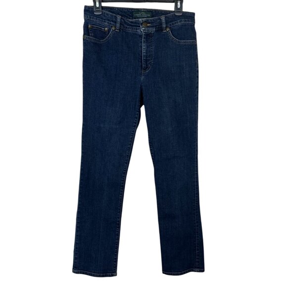 LRL Lauren Ralph Lauren Heritage Jeans Women Size 8 Mid Rise Straight Leg Blue - Picture 2 of 8